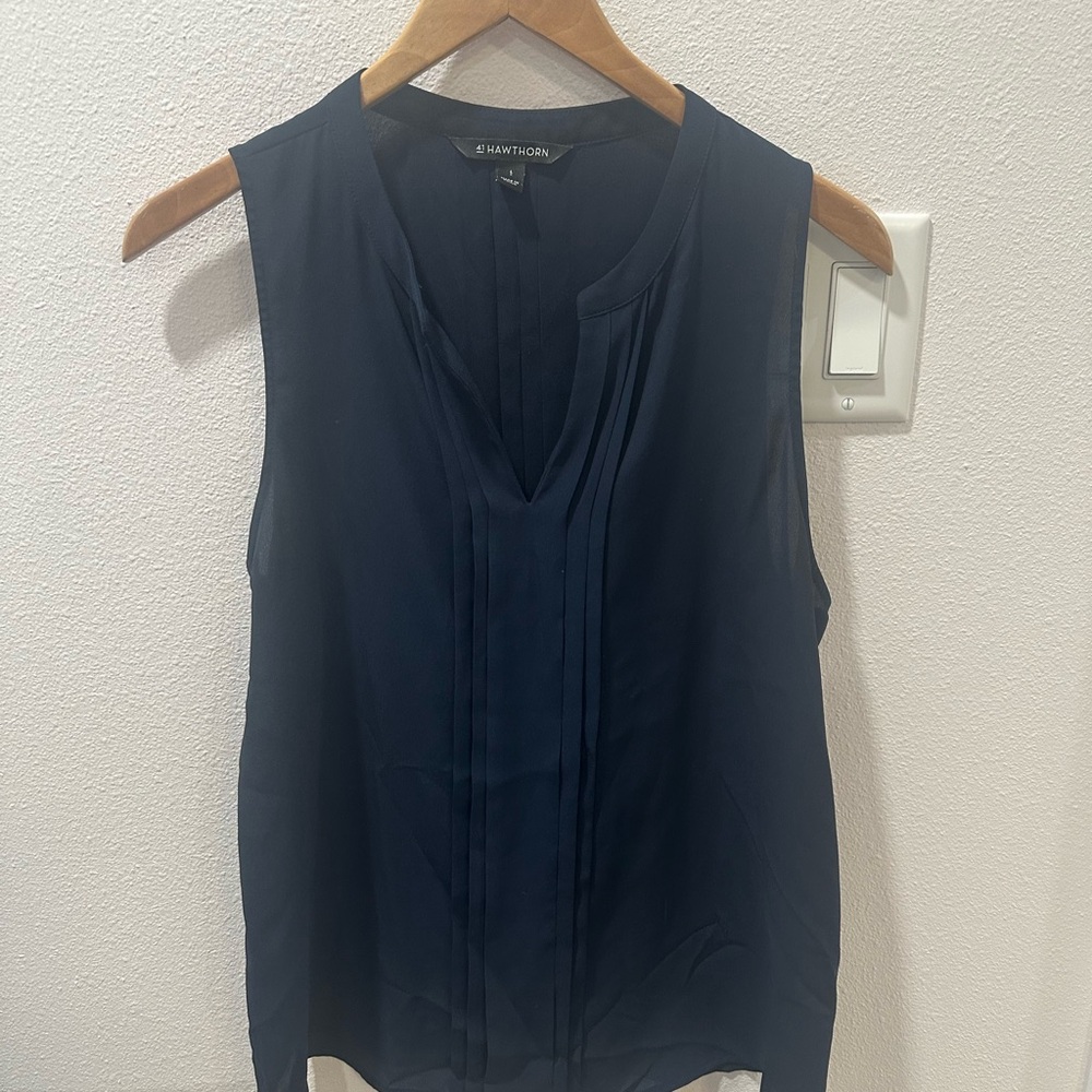41 Hawthorn Deep Blue Sleeveless Blouse